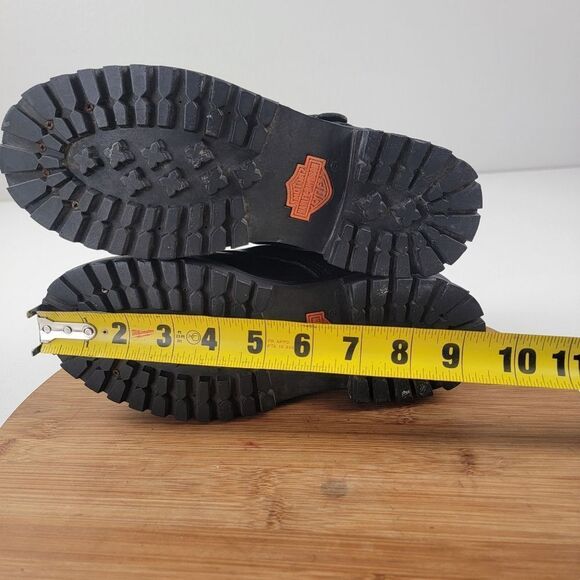 Harley Davidson Black Leather Moto Combat Buckle Boots Women's shoe size 6.5 - Picture 4 of 16